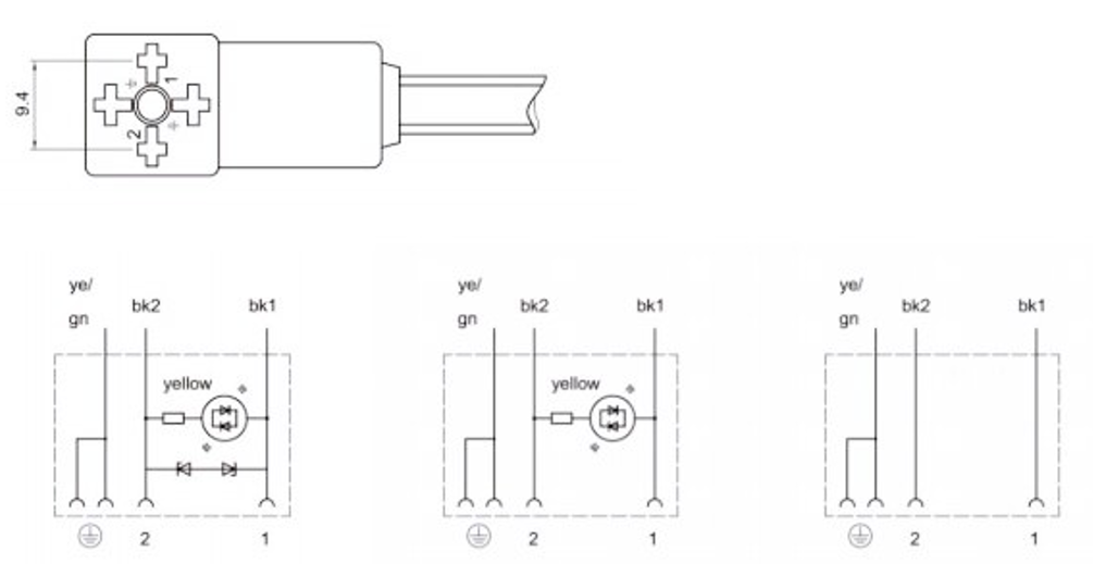 Form C Sub-Micro Solenoid Valve Connector Series | 8mm & 9.4mm Micro DIN Plugs