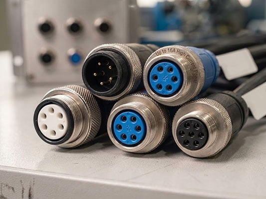 M12 Power Cable & Field Connector Series | S, T, K, L-Coded High-Current Link