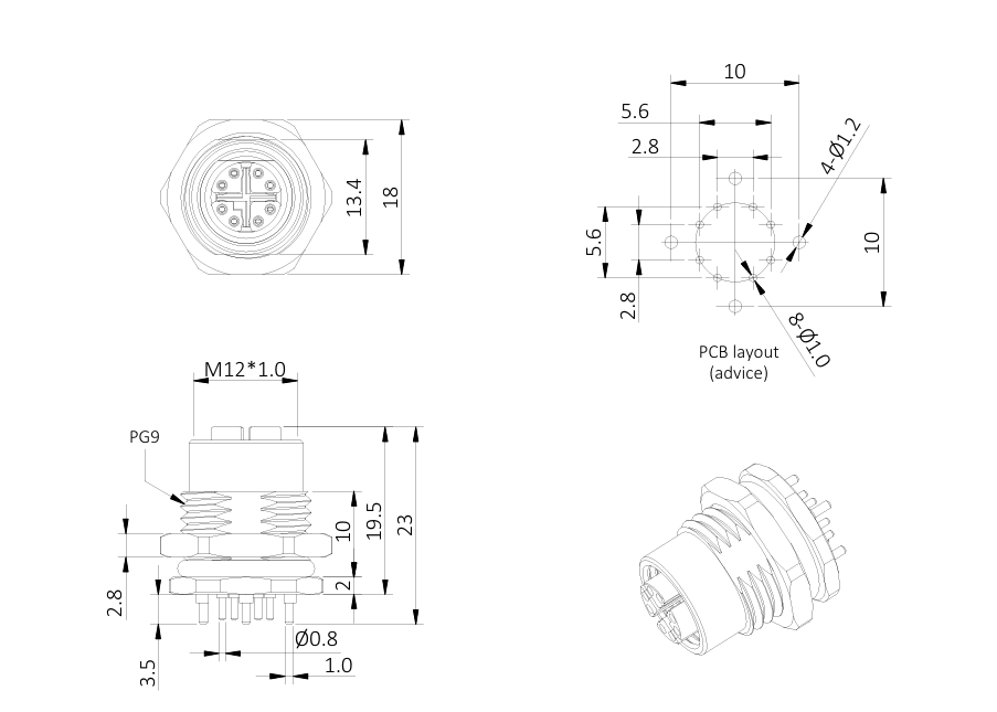 M12 X-Code Gigabit Ethernet Cable & Connectivity Series | 10Gbps Machine Vision Network