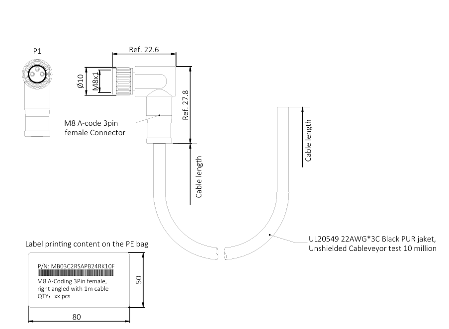 M8 LED Status Indicator & Y-Splitter Cable Series | Intelligent Visual Diagnostics