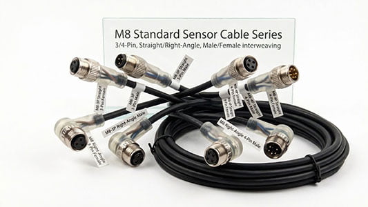 M8 Standard Sensor Cable Series | Miniaturized 3-Pin & 4-Pin Interconnect