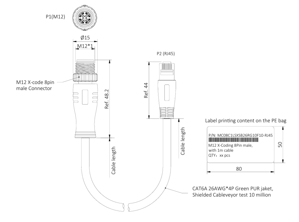 M12 X-Code Gigabit Ethernet Cable & Connectivity Series | 10Gbps Machine Vision Network
